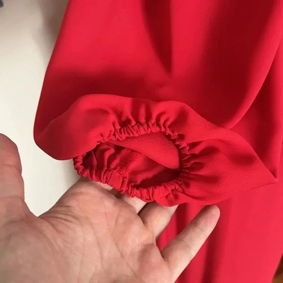 Nanette Lepore Smocked Midi Dress with Tiered Skirt and Ruffle Detail - Size 12 - Picture 5 of 13